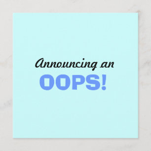 "Oeps"-baby Kaart
