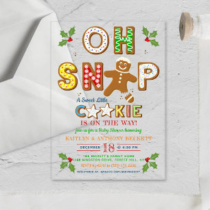Oeps! Baby Shower met Gemberkoekjes Acryl Uitnodigingen