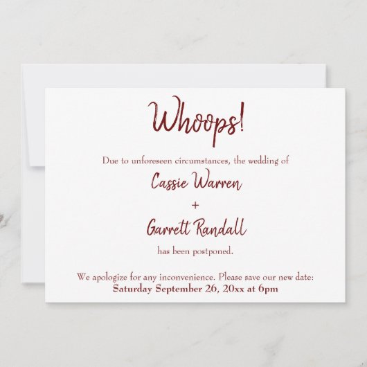 Oeps! Bourgondië stelt huwelijksaankondiging uit Kaart (Voorkant)