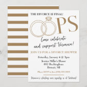 OEPS! Bruiloft na de Scheidingsfeest Kaart (Voorkant / Achterkant)