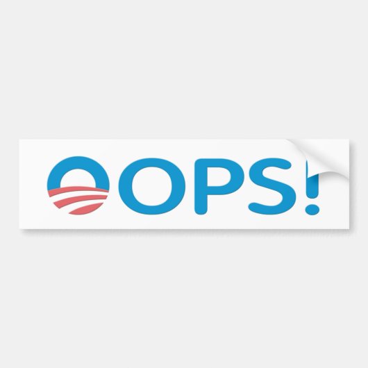 OEPS! Bumpersticker (Voorkant)