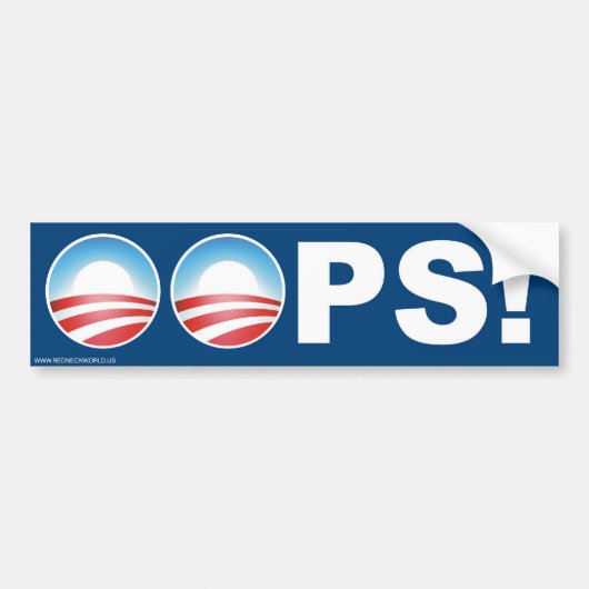 Oeps Bumpersticker (Voorkant)