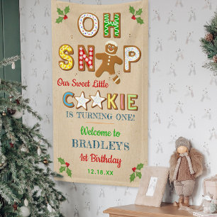 Oeps! Gemberkoek Koekje Verjaardag Alle Leeftijden Spandoek