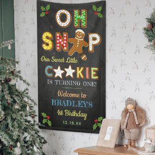 Oeps! Gemberkoek Koekje Verjaardag Alle Leeftijden Spandoek