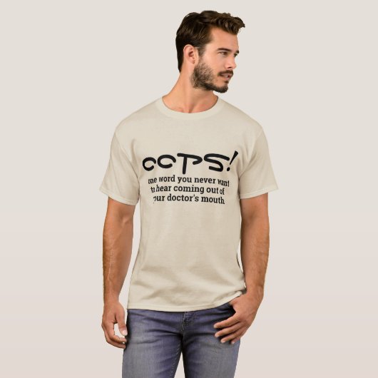 oeps grappig T-shirt design (Voorkant volledig)