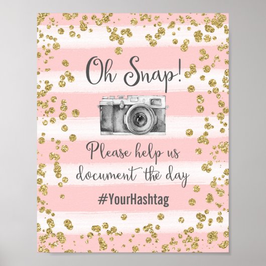 Oeps Hashtag Trouwposter Print (Voorkant)