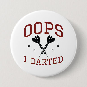 Oeps I Darted Ronde Button 7,6 Cm