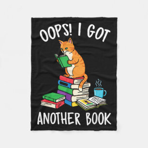 Oeps ik heb weer een boek leuke kat lezer fleece deken