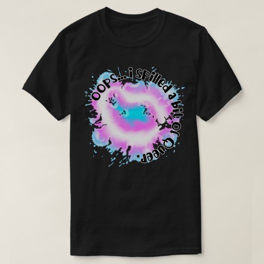 Oeps ik morste een beetje trans queer t-shirt (Design voorkant)