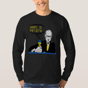Oeps is aardappelrok blauw en geel ijskap t-shirt