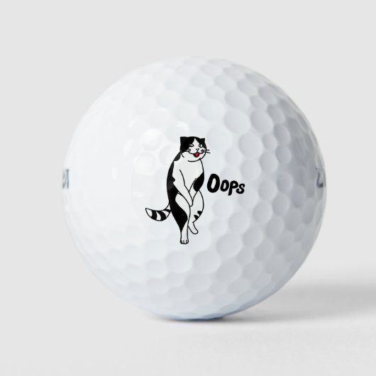 Oeps, kat golfballen (Voorkant)
