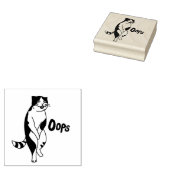 Oeps, kat rubberstempel (Gestempeld)