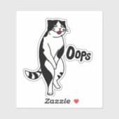 Oeps, kat sticker (Vel)