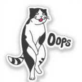 Oeps, kat sticker (Voorkant)