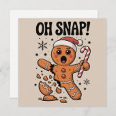 Oeps! Kerst Gingerbread Cookie Kerstmannenhoed  Feestdagenkaart (Voorkant / Achterkant)