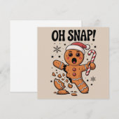 Oeps! Kerst Kerst Gingerbread Cookie Kerstmuts Feestdagenkaart (Voorkant / Achterkant)