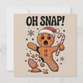 Oeps! Kerst Kerst Gingerbread Cookie Kerstmuts Feestdagenkaart (Voorkant)