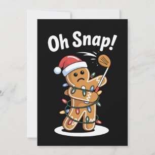 Oeps Kerstman Gebruid Mannetje Lichtjes Hoed Xmas Kaart
