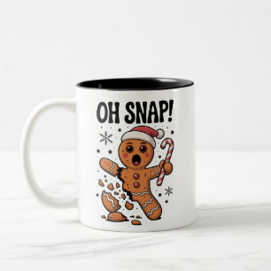 Oeps! Kerstmis Gemberkoek Kerstman Hoed  Tweekleurige Koffiemok