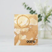 Oeps Koffiezweren en morsen Briefkaart (Staand voorkant)