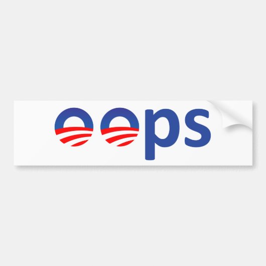 Oeps! Obama Bumpersticker (Voorkant)