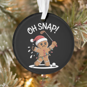 Oeps, peperkoekgolfspeler Kerstmis Ornament