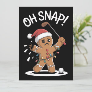 Oeps Peperkoekman Golfer Golf Kerstmis Kerst Feestdagenkaart