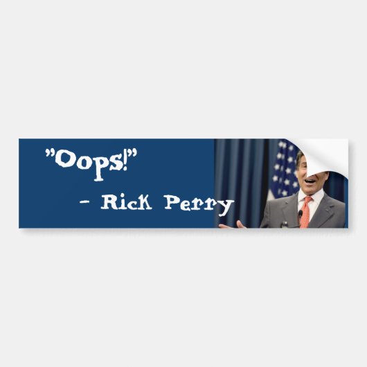 Oeps! - Rick Perry Bumpersticker (Voorkant)