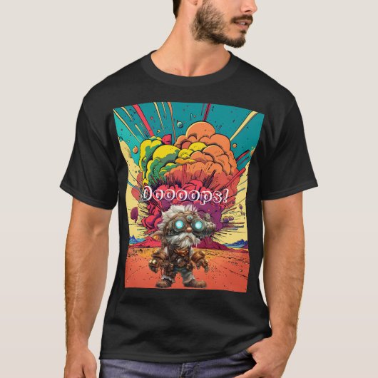 Oeps! Steampunk Gnome T-shirt (Voorkant)