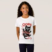 Oeps! Tangled Cat Graphic T-shirt (Voorkant volledig)