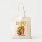 Oeps Vrouw Funky Canvas tas (Voorkant)