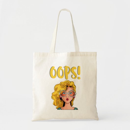 Oeps Vrouw Funky Canvas tas (Voorkant)
