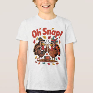 Oeps! Wensbotspel Pelgrim Inheemse Kalkoen Grappig Tri-Blend Shirt