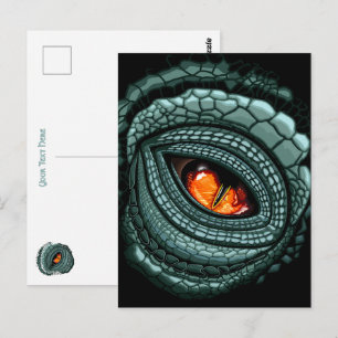 Oer Reptiel Roofdier Oog Briefkaart