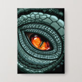 Oer Reptiel Roofdier Oog Button (Voorkant)