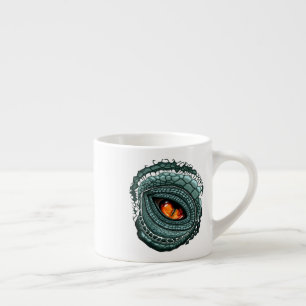 Oer reptiel roofdier oog espresso kop
