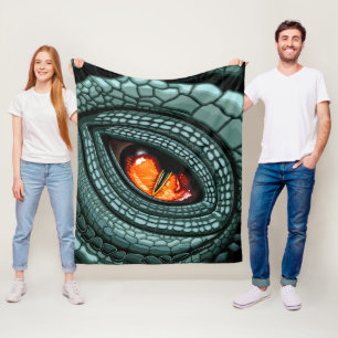 Oer reptiel roofdier oog fleece deken