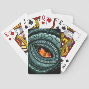 Oer Reptiel Roofdier Oog Pokerkaarten