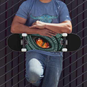 Oer reptiel roofdier oog skateboard