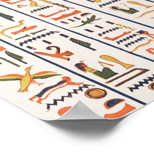 oeroude egypte hiërogliefachtergrond histo poster (Hoek)