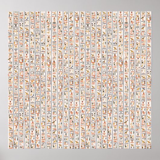 oeroude egypte hiërogliefachtergrond histo poster (Voorkant)