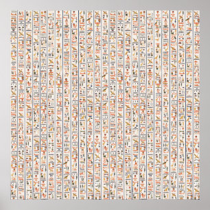 oeroude egypte hiërogliefachtergrond histo poster