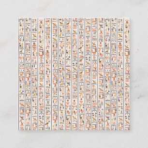 oeroude egypte hiërogliefachtergrond histo vierkante visitekaartje