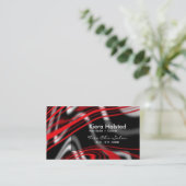 Oerwoud-1 Visitekaartje (rood/zwart) (Staand voorkant)