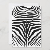 Oerwoud 2e verjaardag Uitnodigingen, Zebra van de Kaart (Achterkant)