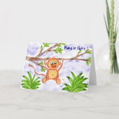 Oerwoud-aap-bemoedigingskaart Kaart (Voorkant)