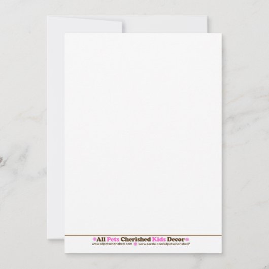 OERWOUD ADVENTURE PINK Safari Baby shower Kaart (Achterkant)