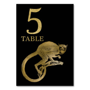 Oerwoud African Animal Monkey Tafel Nummer Kaart 5