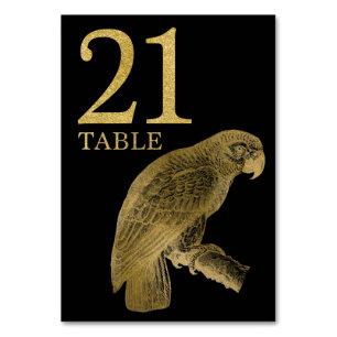 Oerwoud African Animal Parrot Table Number Kaart 2