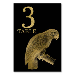 Oerwoud African Animal Parrot Table Number Kaart 3